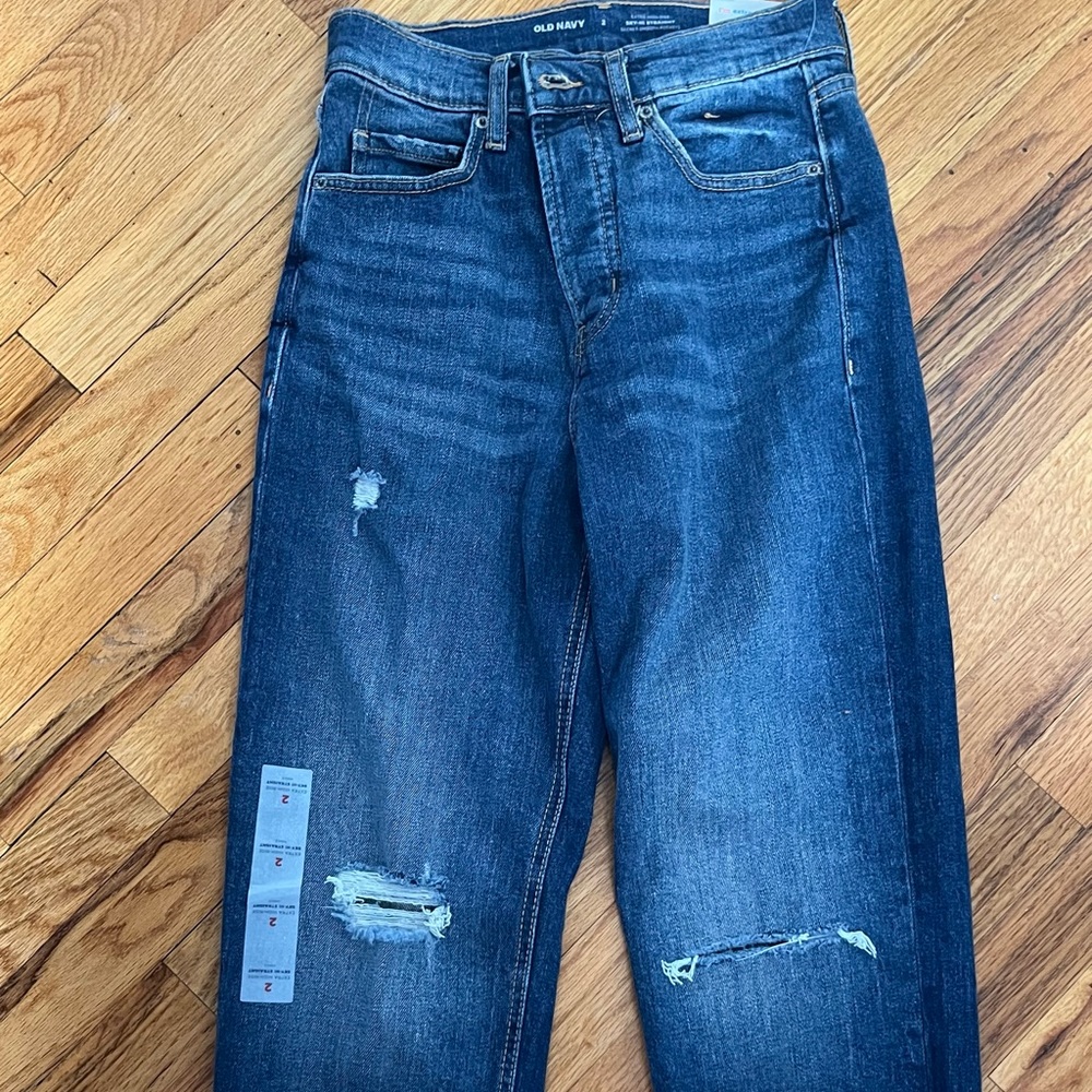 Sky-Hi Straight Extra High Rise Size 2 Old Navy Jeans